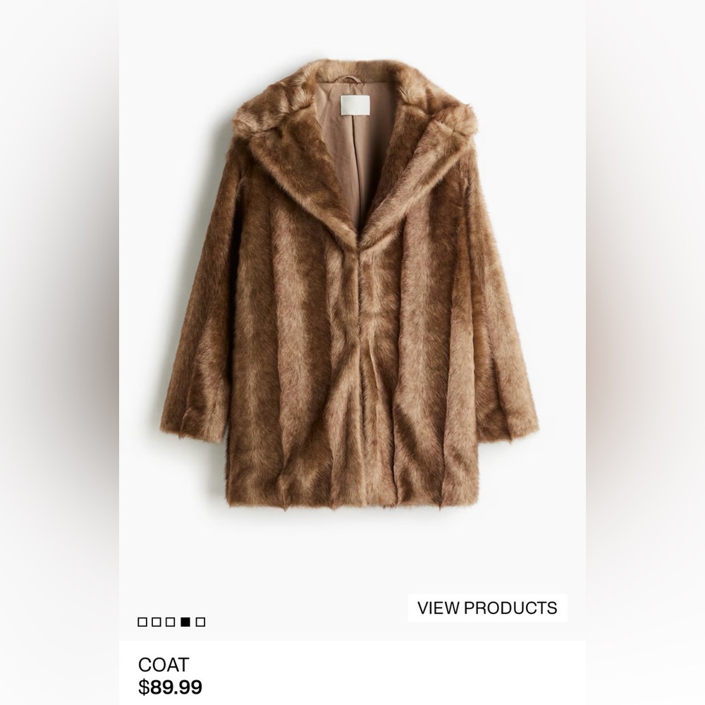 H&M Tan Fur Jacket - Picture 3 of 9